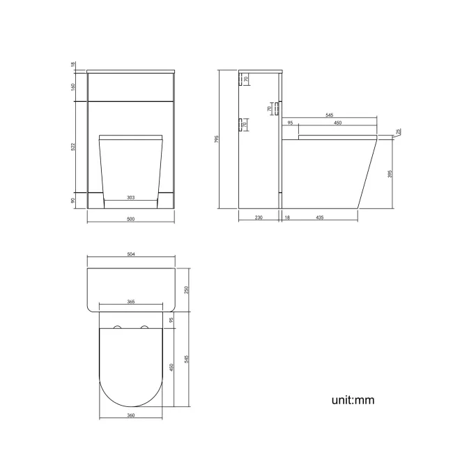 Corsica Curved Midnight Green Slimline Back To Wall Unit and Boston Toilet
