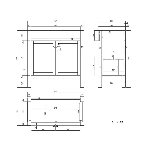 Bermuda Chalk White Vanity with Marble Top & Oval Counter Top Basin 800mm - Brushed Brass Accents