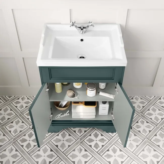 Lucia Midnight Green Basin Vanity 630mm