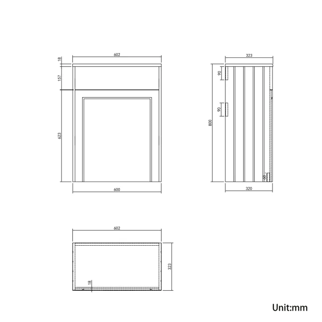 Monaco Graphite Grey Combination Vanity Traditional Basin and Seattle Toilet 1200mm - Brass Knurled Handles