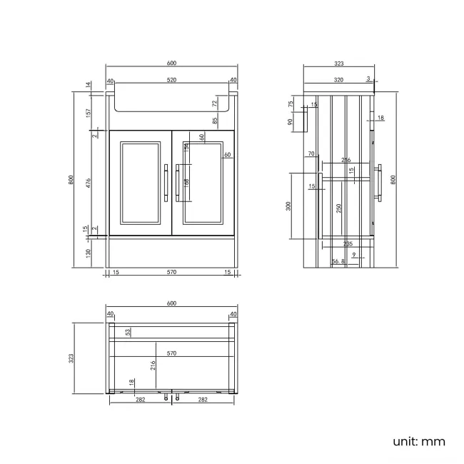 Monaco Inky Blue Combination Vanity Traditional Basin with Marble Top & Hudson Toilet with Wooden Seat 1200mm - Brass Knurled Handles