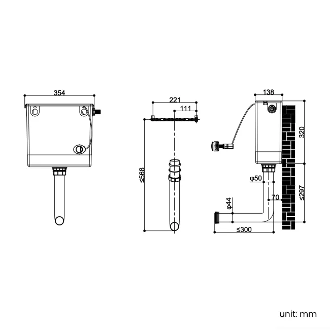 Harper Stone Grey Combination Vanity Basin and Tucson Toilet 1500mm - Brushed Brass Accents