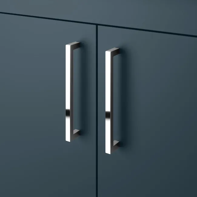 Harper Navy Blue Combination Vanity Basin with Marble Top & Boston Toilet 1500mm