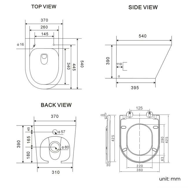 Foster Tungsten Grey Combination Vanity Basin and Boston Toilet 1200mm