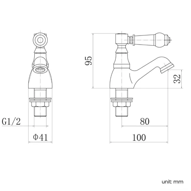 Cherwell Traditional Chrome Hot and Cold Basin & Bath Taps Set