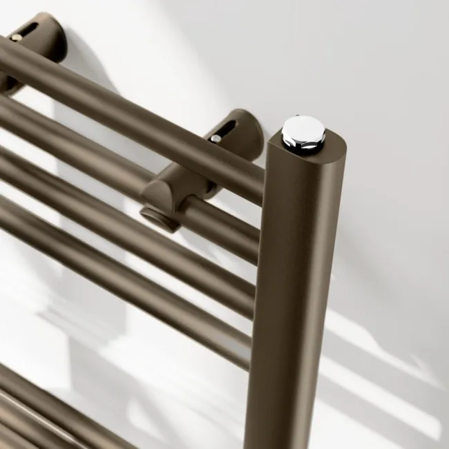 Barcelona Electric Antique Gold Straight Heated Towel Rail 1200x400mm