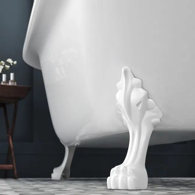 Grosvenor 1700mm Roll Top Bath - White Claw Feet