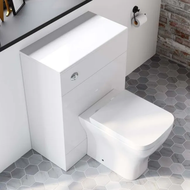 Harper Gloss White Back To Wall Unit And Atlanta Toilet