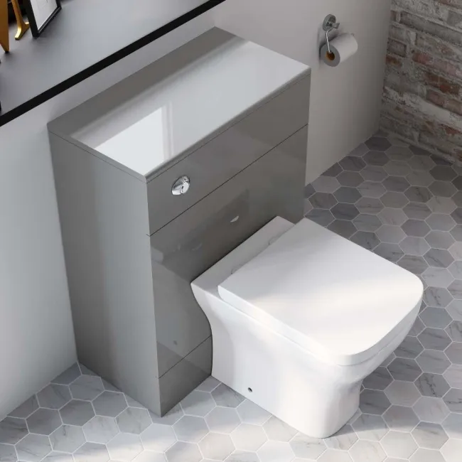 Harper Stone Grey Back To Wall Unit And Atlanta Toilet