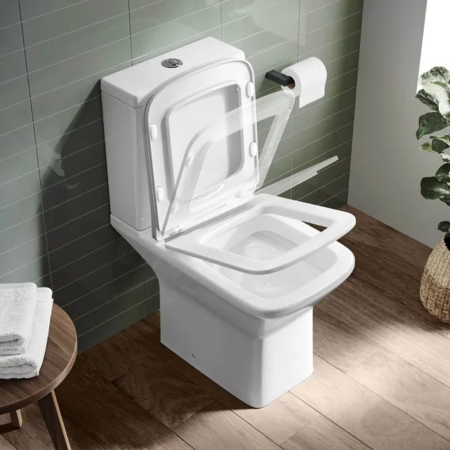 Dallas Rimless Close Coupled Toilet With Slim Soft Close Seat