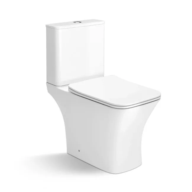 Houston Rimless Close Coupled Toilet With Premium Soft Close Seat