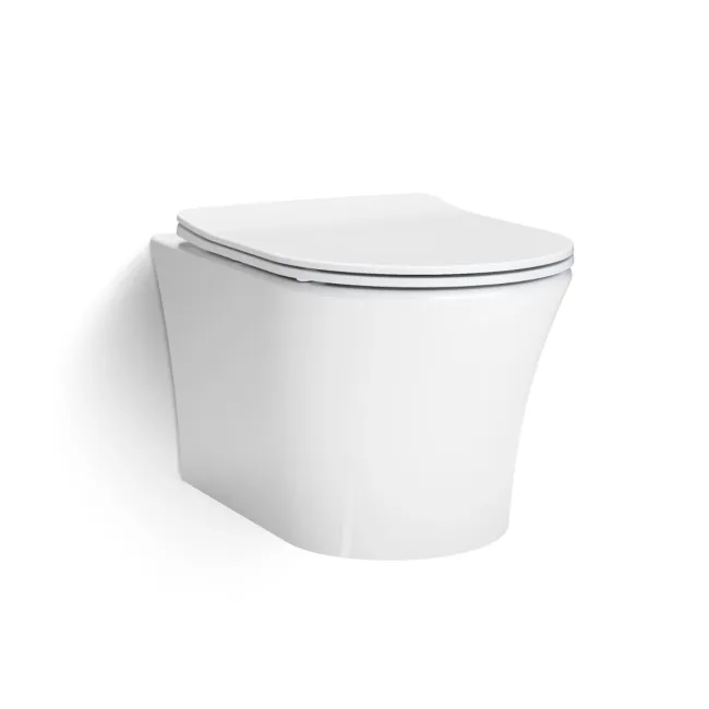 Tucson Rimless Wall Hung Toilet With Premium Soft Close Slim Seat