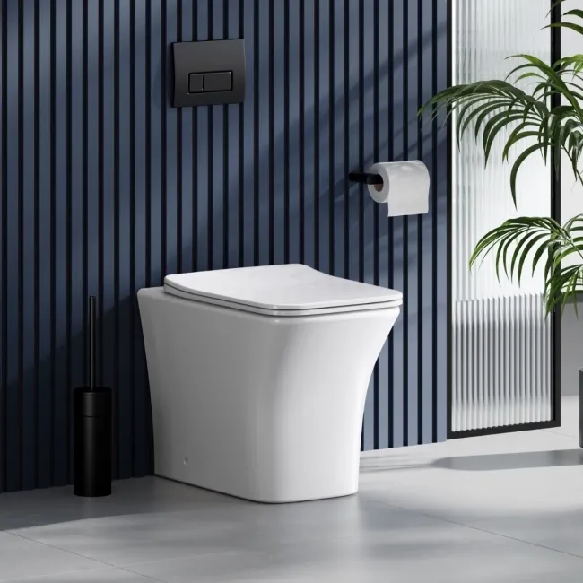 Houston Rimless Back To Wall Toilet With Premium Soft Close Slim Seat