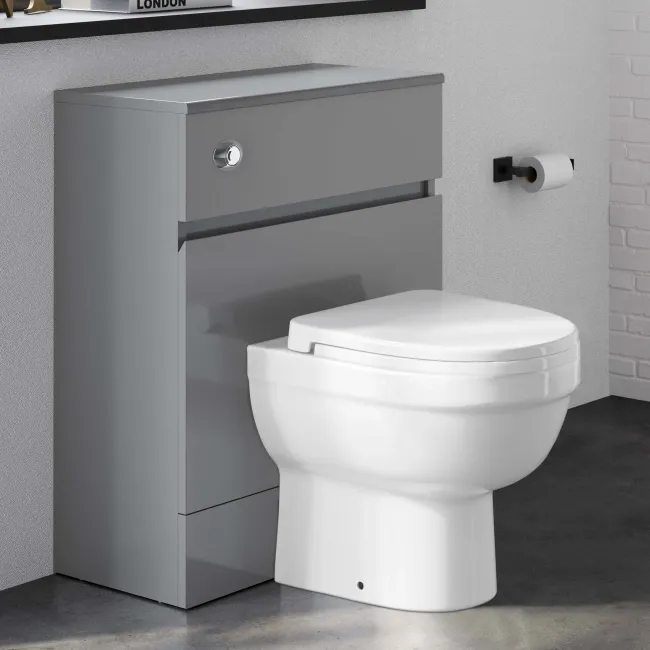 Foster Stone Grey Back To Wall Unit and Seattle Toilet