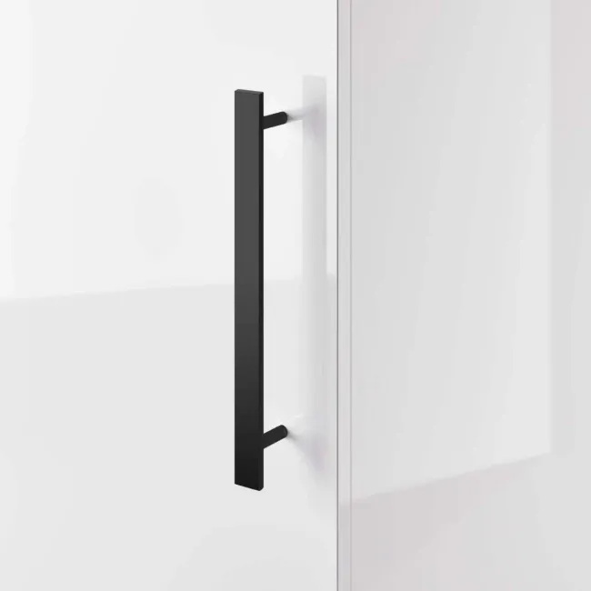 Avon Gloss White Basin Vanity 450mm - Black Accents