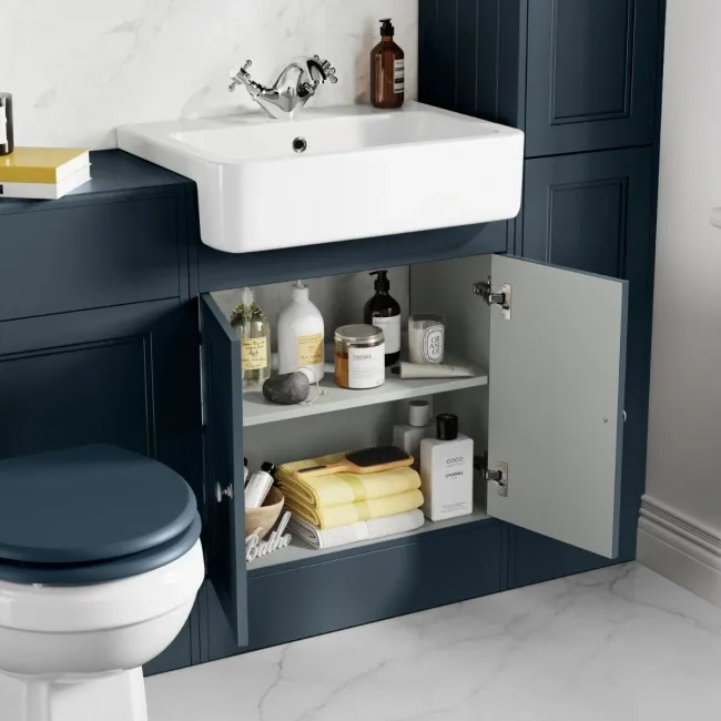 Monaco Inky Blue Basin Vanity 600mm