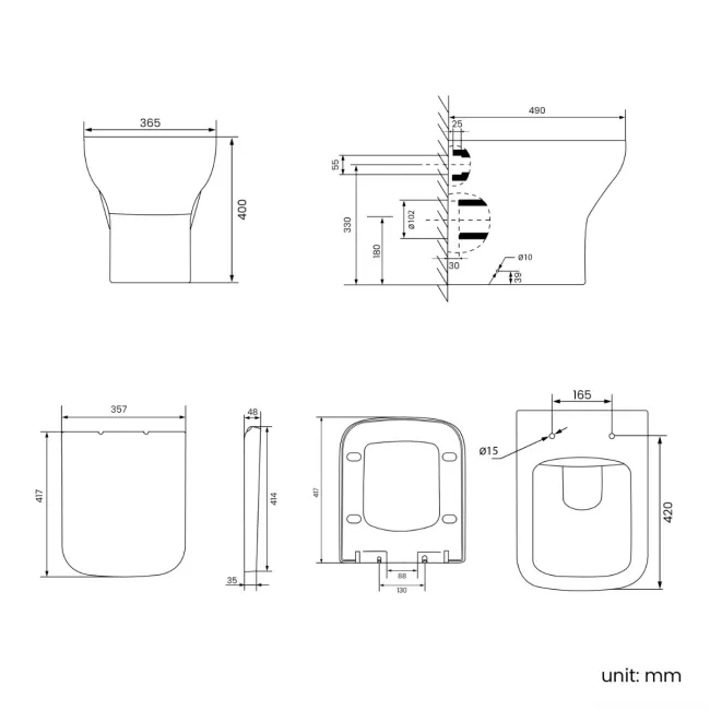 Monaco Dove Grey Combination Vanity Basin with Marble Top & Atlanta Toilet 1200mm - Brushed Brass Accents