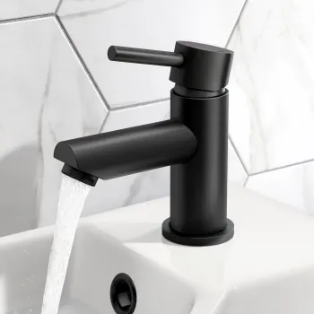 Wye Matt Black Cloakroom Basin Mixer Tap