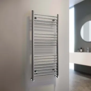 Barcelona Chrome Straight Heated Towel Rail 1200x500mm