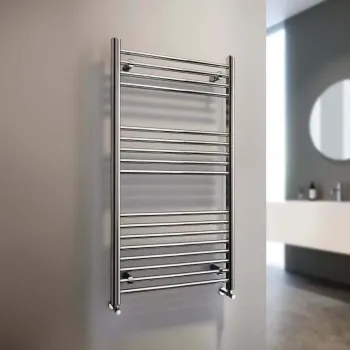 Barcelona Chrome Straight Heated Towel Rail 1200x600mm