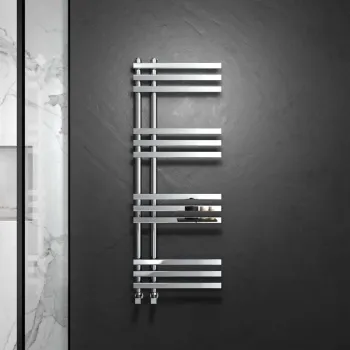 Madrid Chrome Designer Heated Towel Rail 1200x450mm