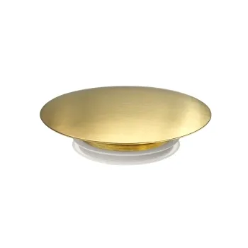 Brushed Brass Dome Top for Modern Freestanding Bath Waste