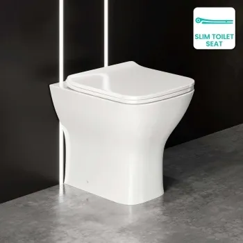 Atlanta Back To Wall Toilet With Soft Close Slim Seat