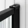 Munich Fluted Effect Matt Black Framed 8mm Wet Room Shower Glass 1400mm & 250mm Pivotal Return Panel