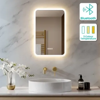 Jolie Illuminated LED Mirror With BLUETOOTH Speaker 600x400mm