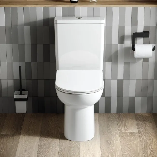 Aruba Rimless Close Coupled Toilet With Slim Soft Close Seat