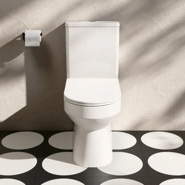 Miami Rimless Close Coupled Toilet With Slim Soft Close Seat