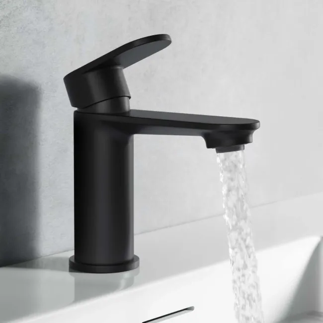 Anker Matt Black Basin Mixer Tap