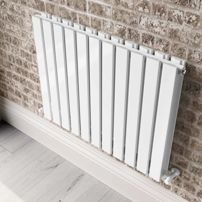 Faro White Double Flat Panel Horizontal Radiator 600x770mm