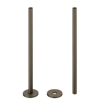 Antique Gold Pipe Connectors For Heated Towel Rails & Radiators (Pair) 300mm