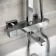 Galway Square Chrome Thermostatic Bath Filler Shower Set