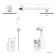 Galway Premium Brushed Brass Square Thermostatic Shower Set - 200mm Head & Hand Shower
