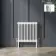 Athens White Triple Column Horizontal Traditional Radiator 600x605mm