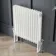 Athens White Triple Column Horizontal Traditional Radiator 600x605mm