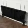 Athens Matt Black Triple Column Horizontal Traditional Radiator 600x1415mm