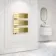 Seville Brushed Brass Designer Flat Panel Heated Towel Rail 800x600mm
