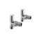 Chrome Angled Manual Radiator Valves (Pair) Standard 15mm
