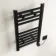 Naples Electric Premium Matt Black Straight Heated Towel Rail 650x400mm