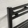 Naples Electric Premium Matt Black Straight Heated Towel Rail 800x450mm