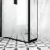 Munich Matt Black Framed 8mm Wet Room Shower Glass 700mm & 250mm Pivotal Return Panel
