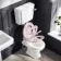 Hudson Traditional Low-Level Toilet With Cashmere Pink Seat & Pedestal Basin - Double Tap Hole