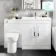 Avon Gloss White Combination Vanity Basin and Aruba Toilet 1300mm