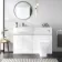Foster Gloss White Combination Vanity Basin and Atlanta Toilet 1200mm - Left Handed
