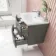Bali Tungsten Grey Wall Hung Basin Drawer Vanity 600mm