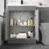 Avon Stone Grey Basin Vanity and Back To Wall Unit 1100mm - Black Accents - Left Handed