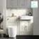 Monaco Chalk White Combination Vanity Basin with Marble Top & Boston Toilet 1200mm